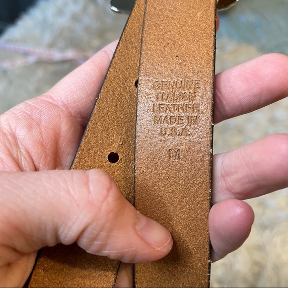 90s Style Purple Yellow Butterfly Belt Italian Leather - Picture 9 of 11